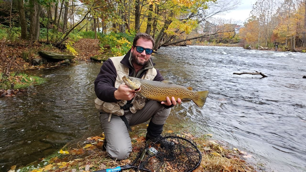 Tim with a brown trout